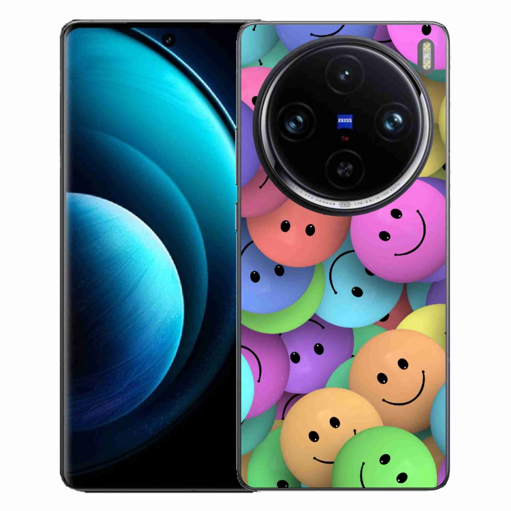 Gelový kryt mmCase na Vivo X100 Pro 5G - barevní smajlíci