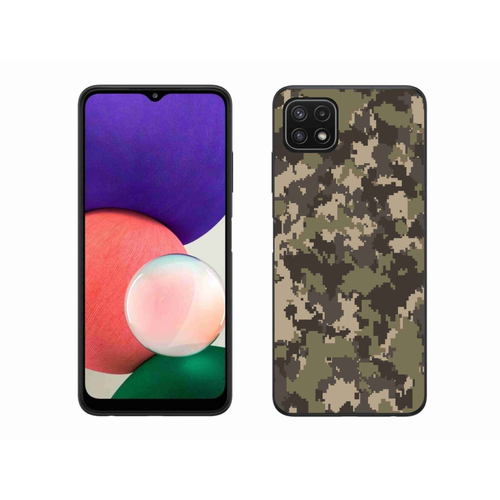 Gelový kryt mmCase na Samsung Galaxy A22 5G - maskáčový vzor 12