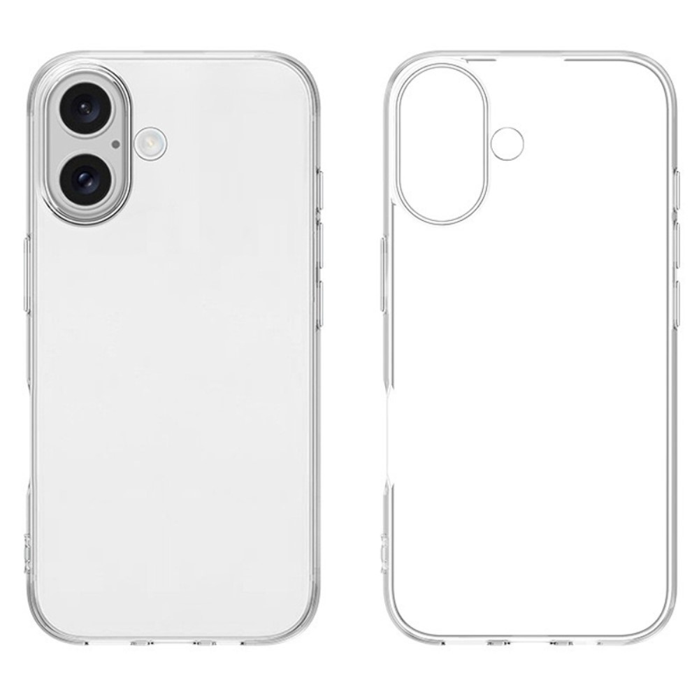 Průhledný gelový obal na iPhone 16 Plus - průhledný