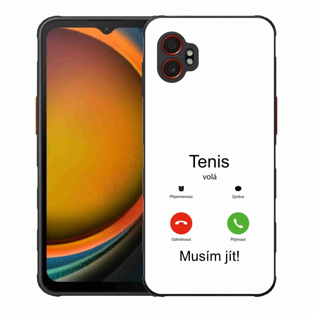 Gelový kryt mmCase na Samsung Galaxy Xcover 7 Pro - tenis volá bílé pozadí