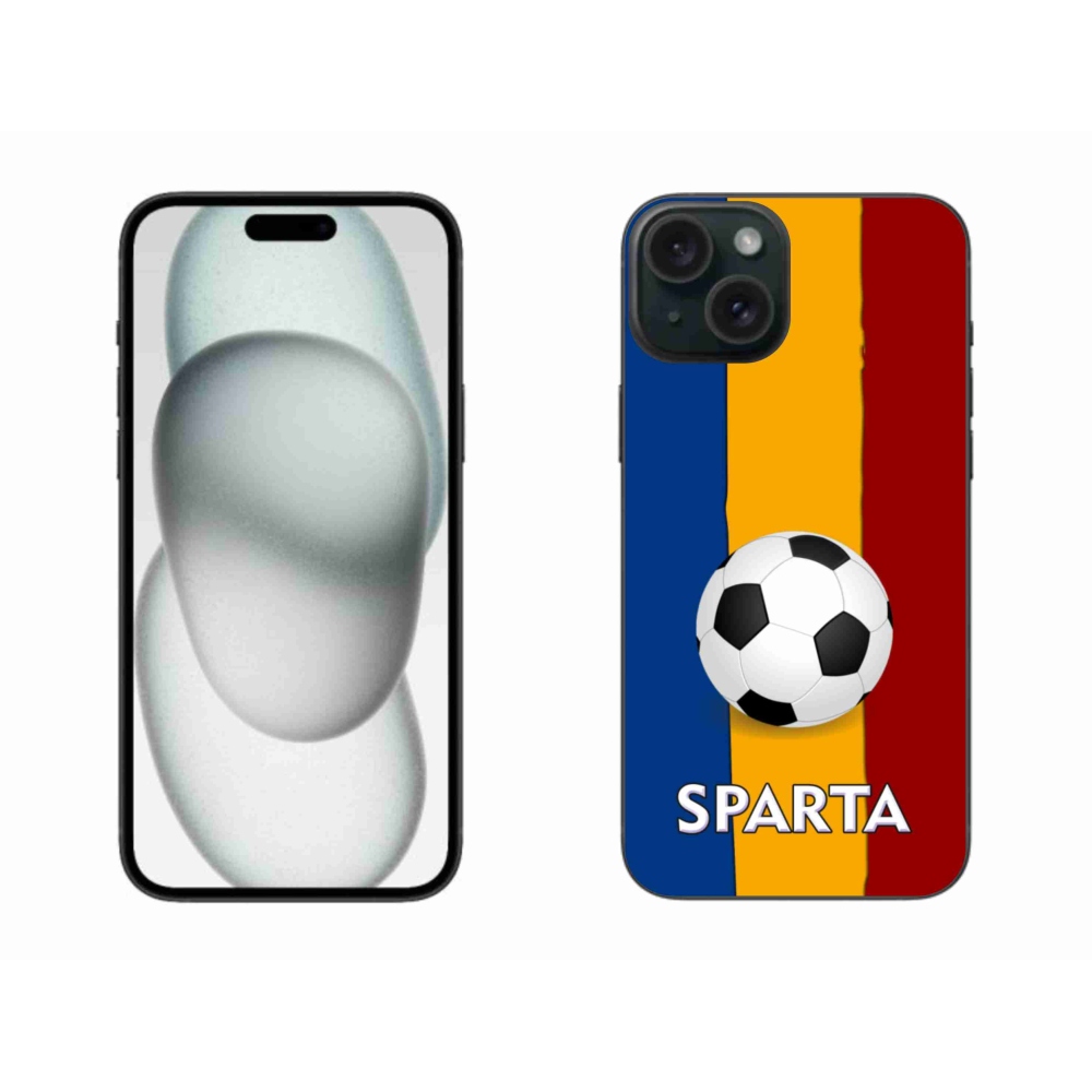 Gelový kryt mmCase na iPhone 15 Plus - fotbal 1