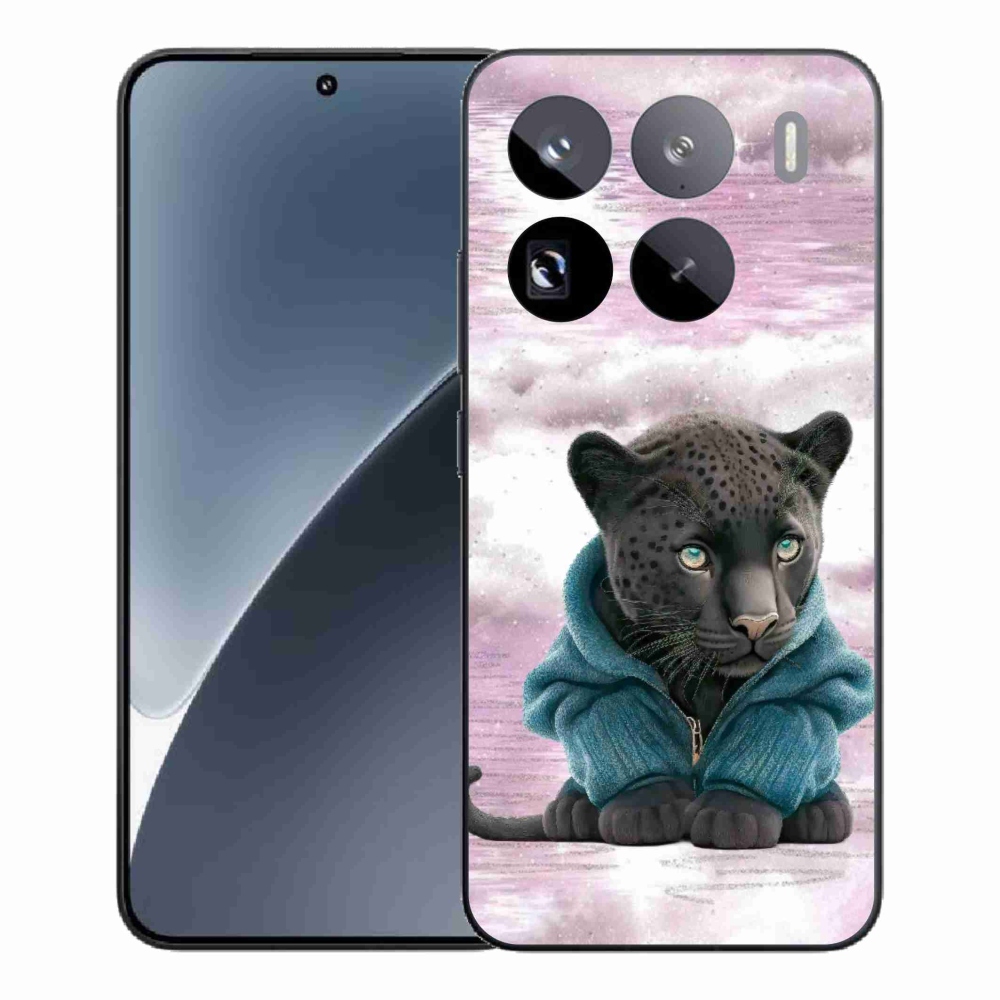 Gelový kryt mmCase na Xiaomi 15 Pro - černý panter ve svetru