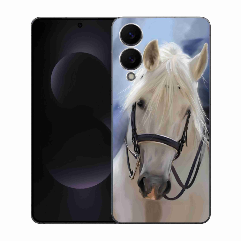 Gelový kryt mmCase na Samsung Galaxy S25 Edge - bílý kůň