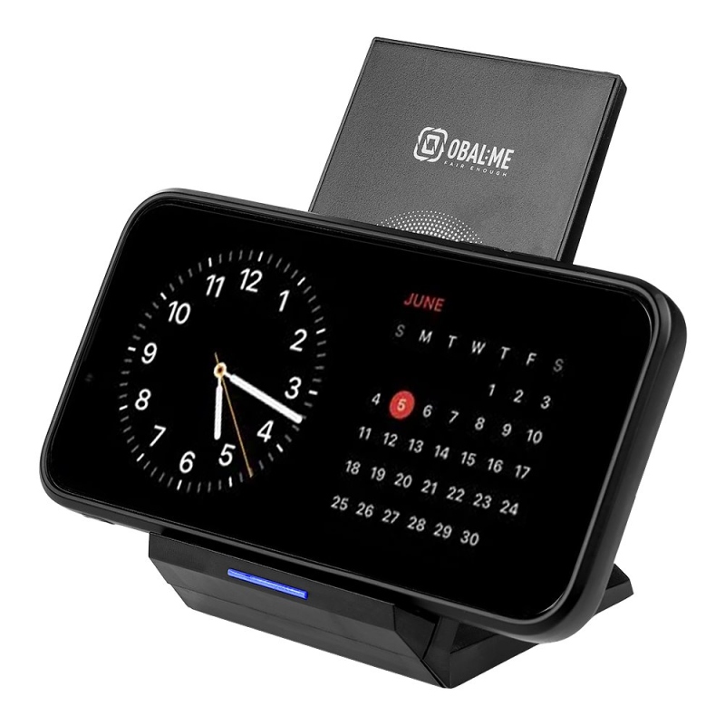 OBAL:ME StandCharger Bezdrátový Nabíjecí Stojánek na Stůl 15W Black