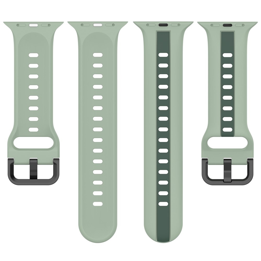 Strap silikonový řemínek na Apple Watch Ultra/Ultra 2 49mm/SE/SE 2022/2023 44mm/9/8/7 45mm/6/5/4 44mm/3/2/1 42 mm - zelený/tmavězelený