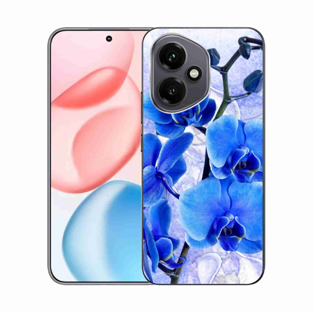 Gelový kryt mmCase na Honor 400 - modré květy