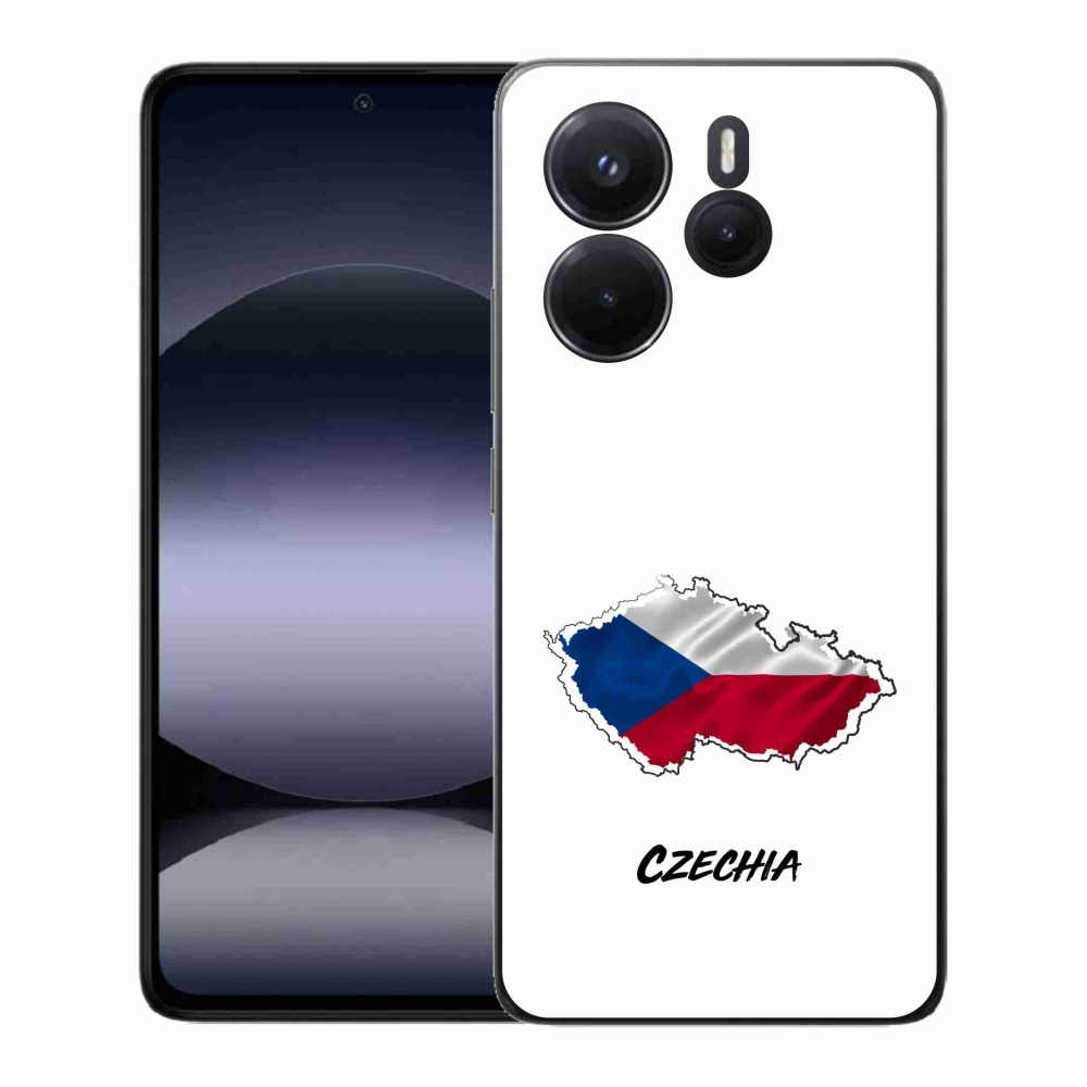 Gelový kryt mmCase na Xiaomi Redmi Note 14 - Czechia bílé pozadí