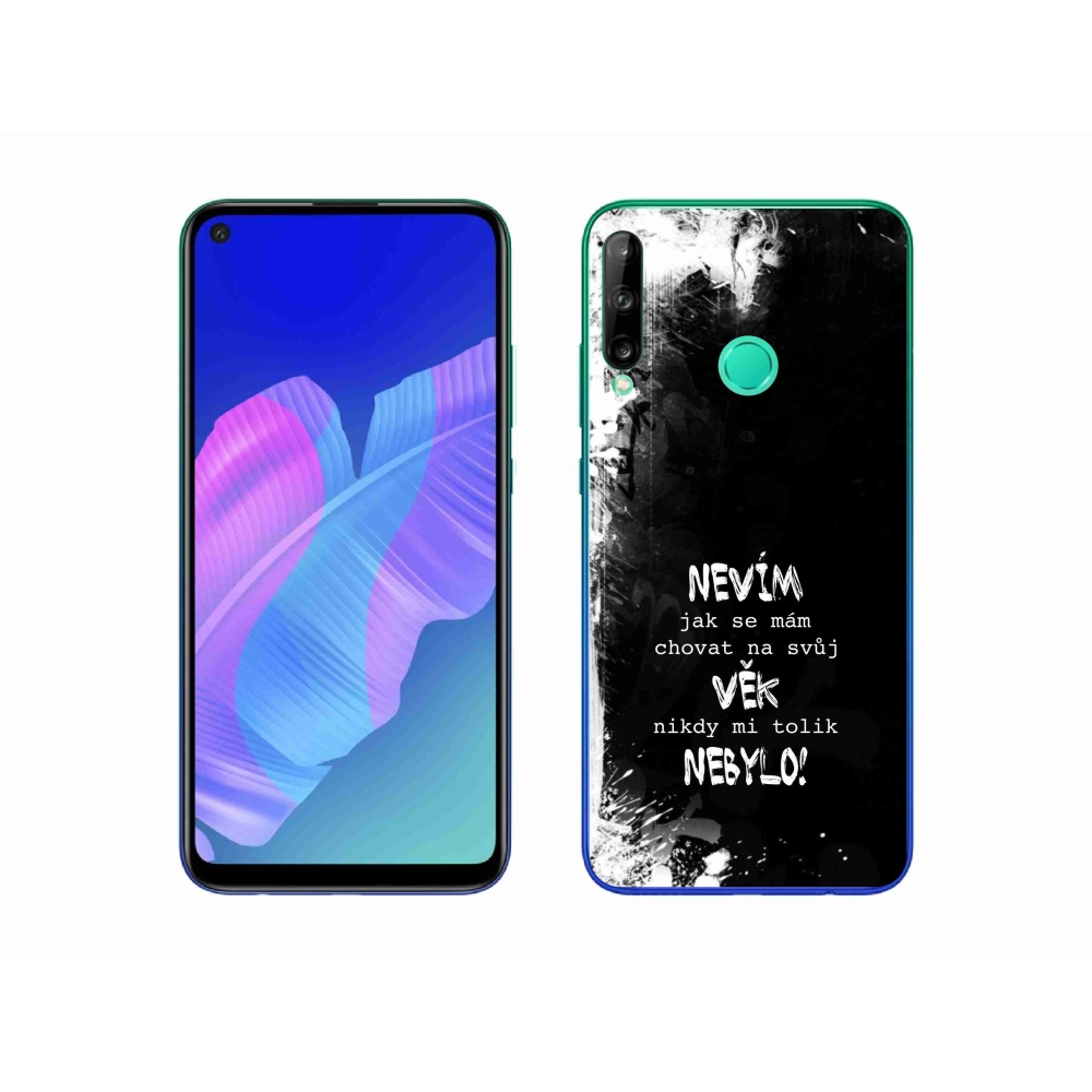 Gelový kryt mmCase na Huawei P40 Lite E - vtipný text 14 černé pozadí