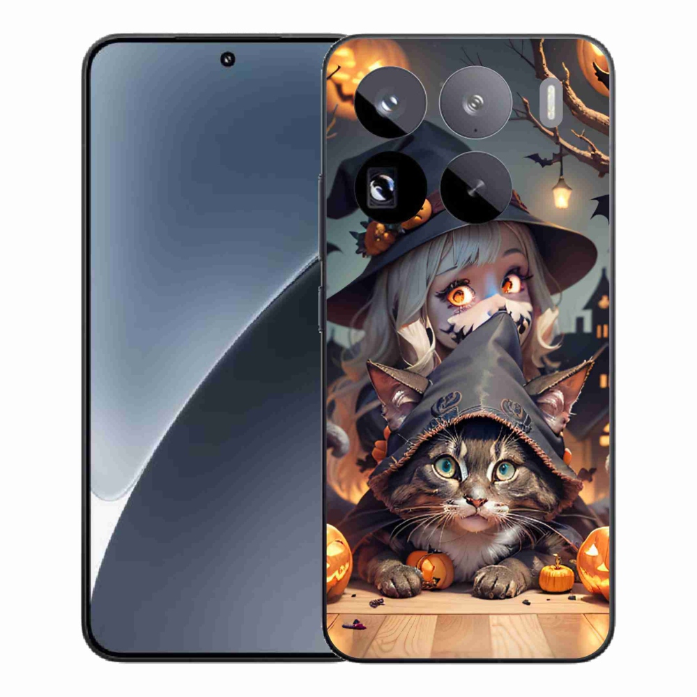 Gelový kryt mmCase na Xiaomi 15 Pro - čarodějnice s kočkou