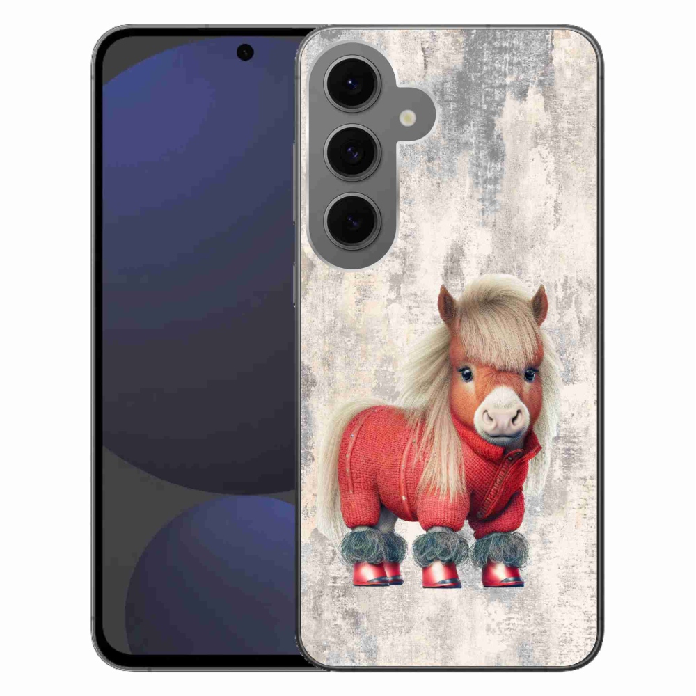 Gelový kryt mmCase na Samsung Galaxy S24 FE - poník ve svetru