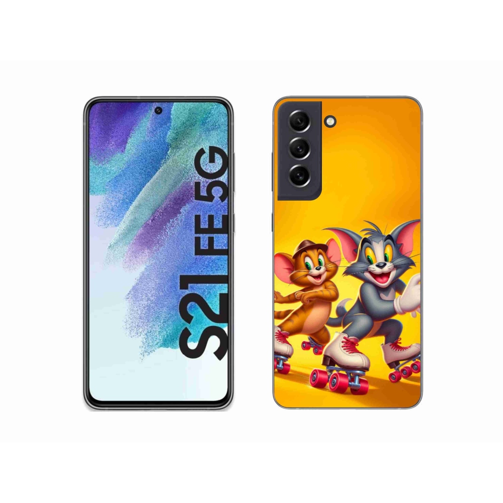 Gelový kryt mmCase na Samsung Galaxy S21 FE 5G - tom a jerry