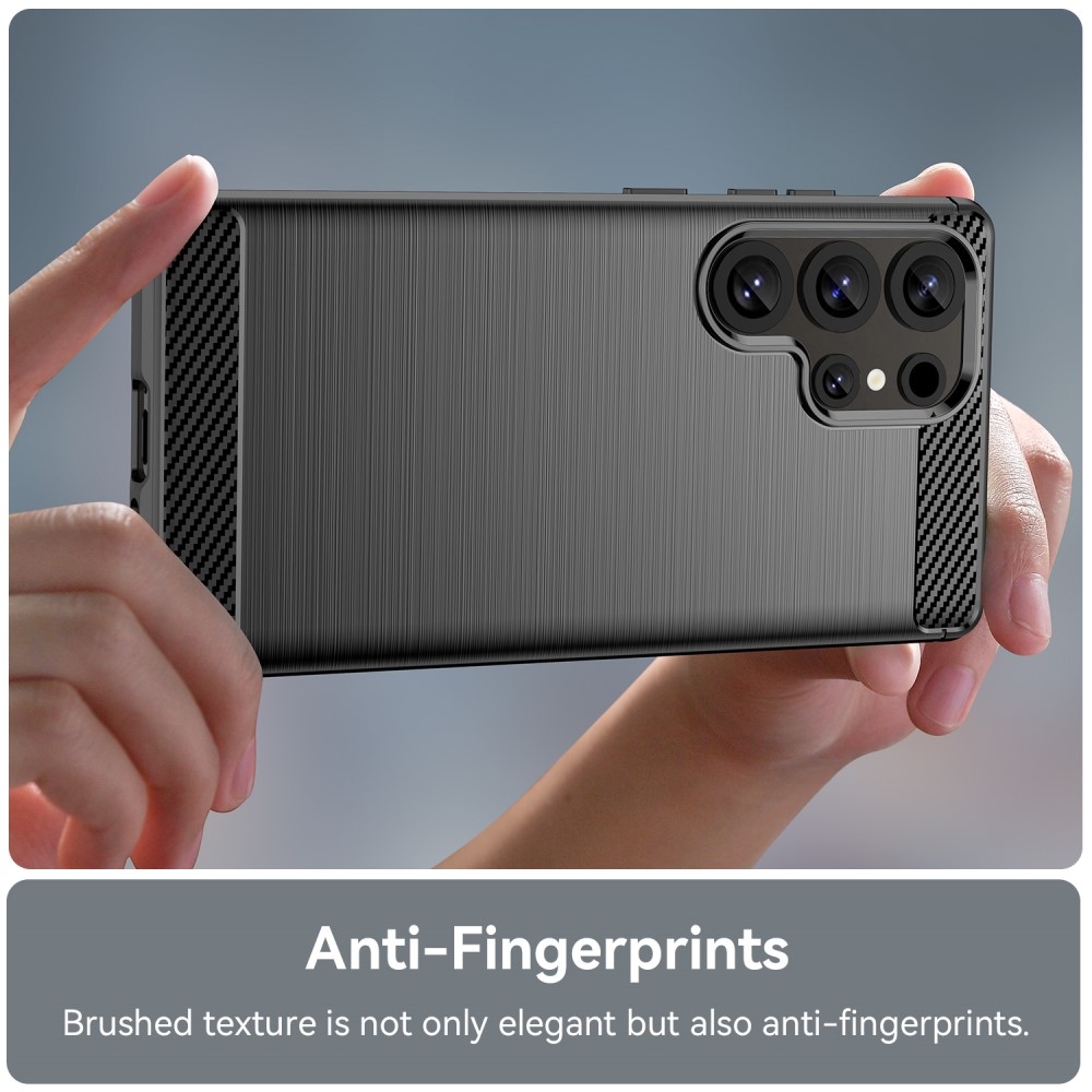 Carbon odolný gelový obal na Samsung Galaxy S25 Ultra - černý