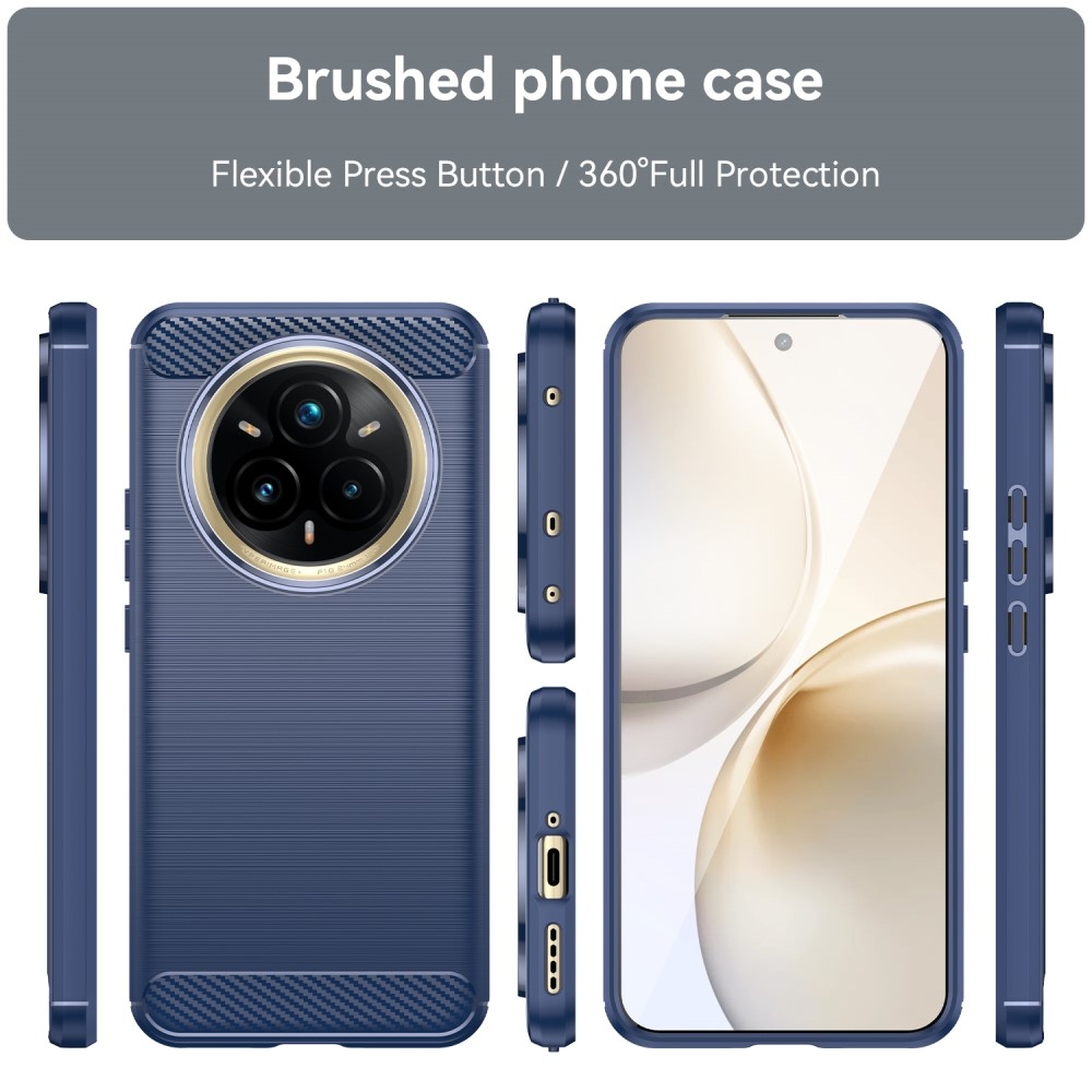 Carbon odolný gelový obal na Realme 14 Pro+ 5G - modrý
