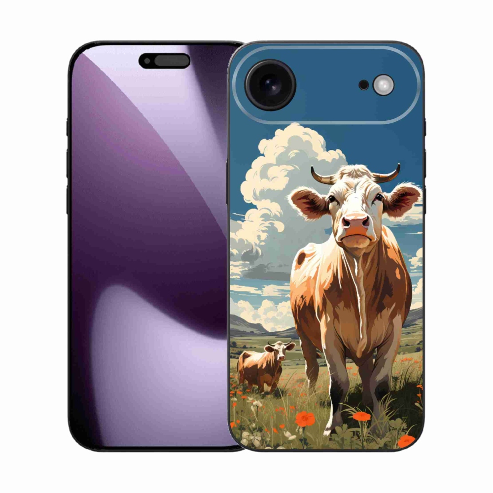 Gelový kryt mmCase na iPhone 17 Air - krávy na louce