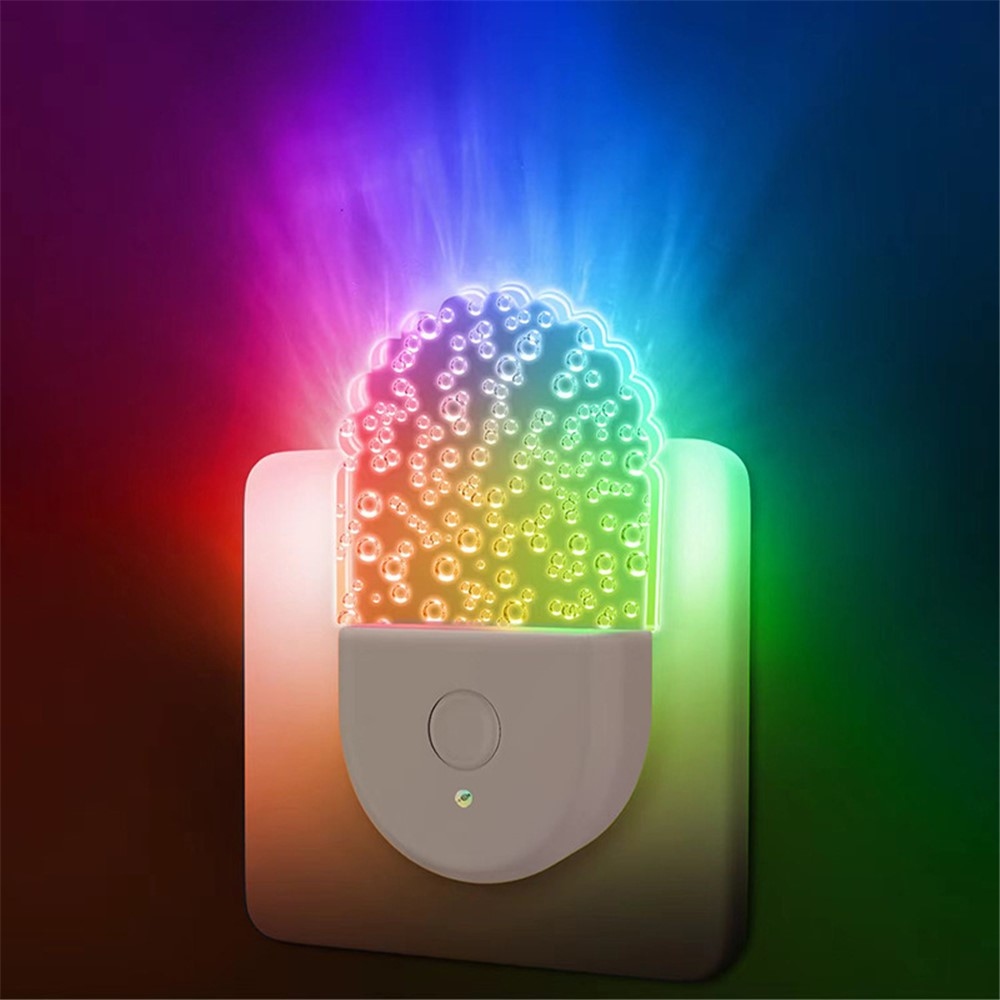 Dětské noční LED světlo do zásuvky se senzorem – bubliny