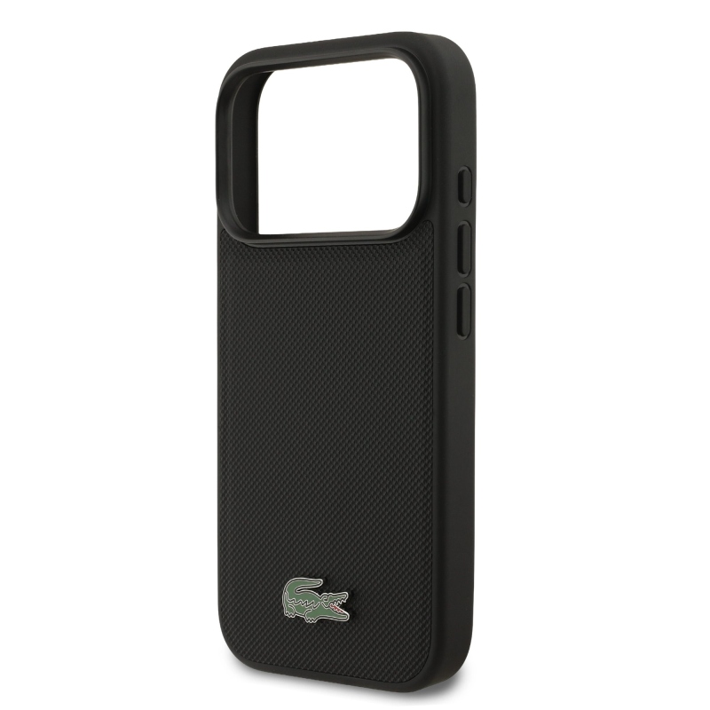 Lacoste Iconic Petit Pique MagSafe Zadní Kryt + Peněženka pro iPhone 17 Pro Black