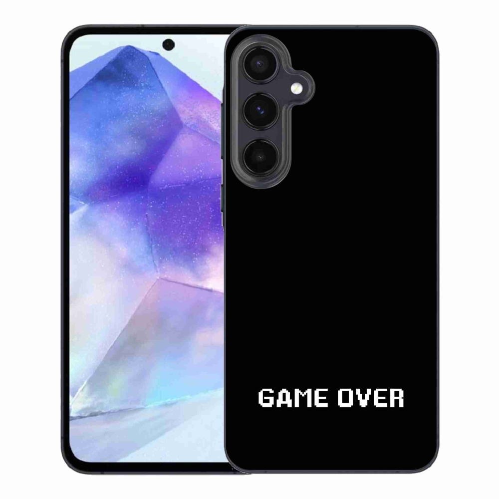 Gelový kryt mmCase na Samsung Galaxy A55 5G - game over černé pozadí