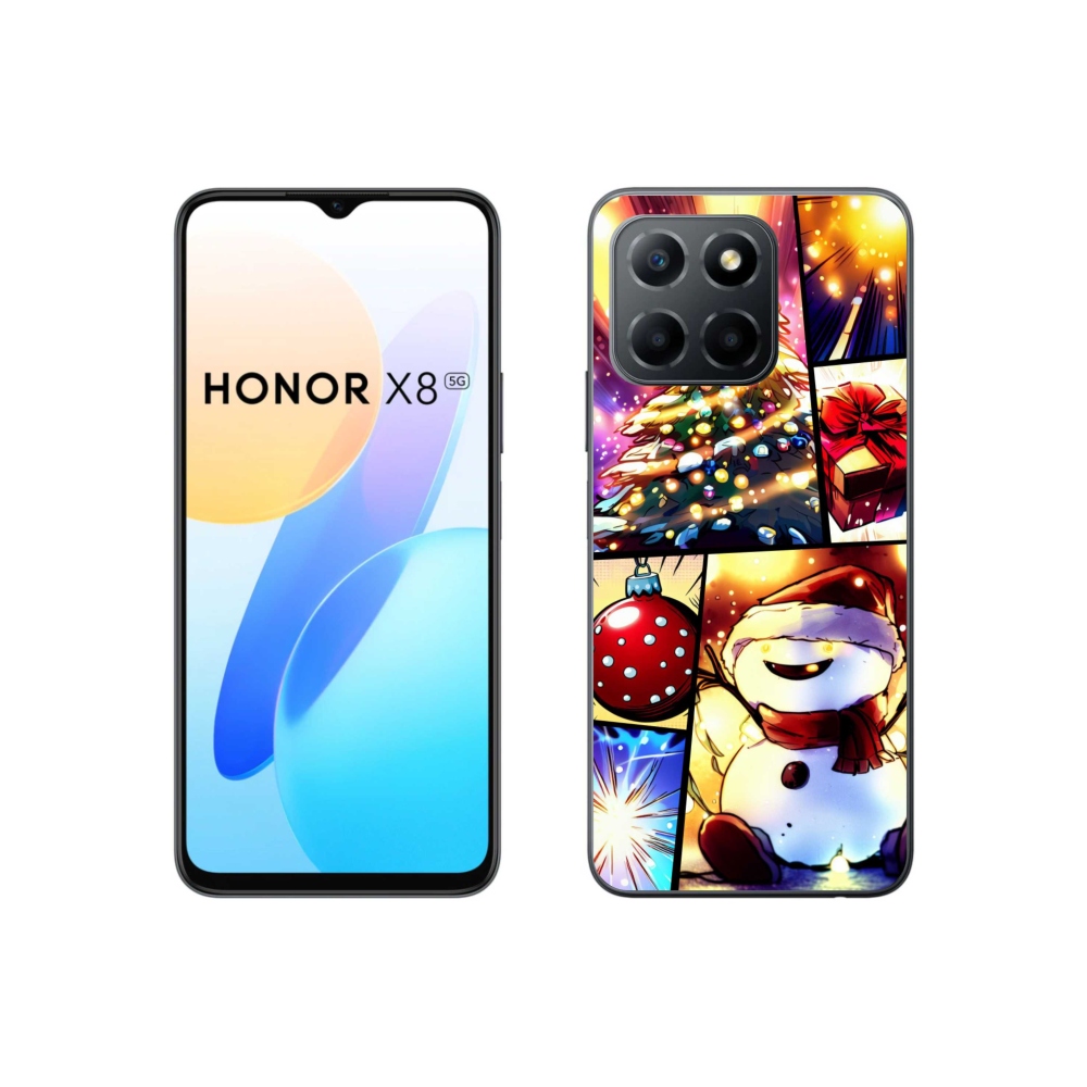 Gelový kryt mmCase na Honor X8 5G/70 Lite 5G - vánoční motivy 1
