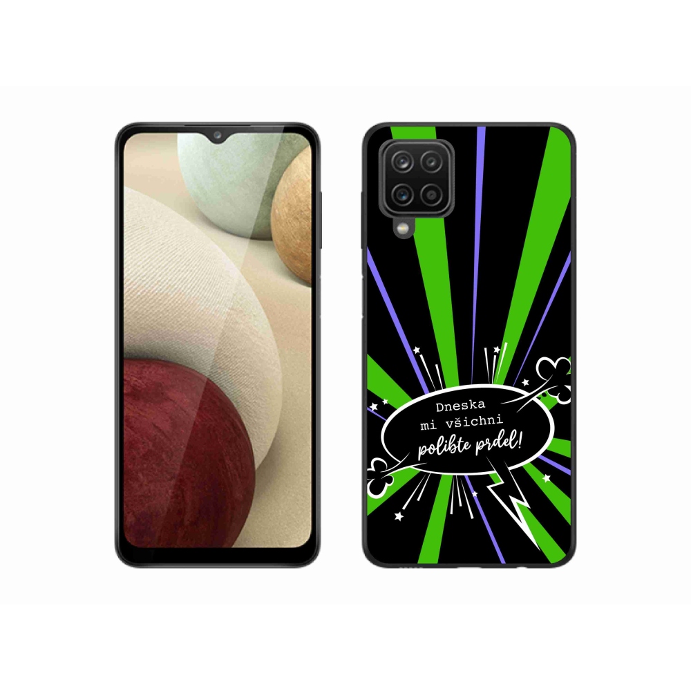 Gelový kryt mmCase na Samsung Galaxy M12 - vtipný text 15 černé pozadí