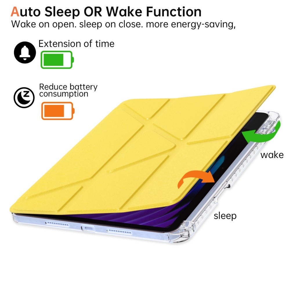 Origami chytré polohovací pouzdro na tablet Xiaomi Pad 7/7 Pro - žluté