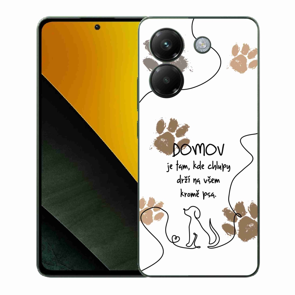 Gelový kryt mmCase na Xiaomi Poco M7 Pro 5G - psí motiv bílé pozadí