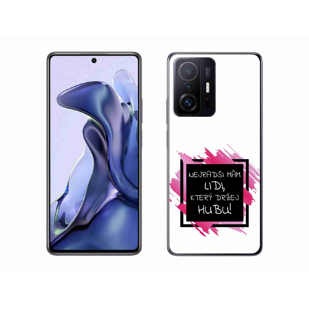 Gelový kryt mmCase na Xiaomi 11T Pro - vtipný text 7 černobílé pozadí