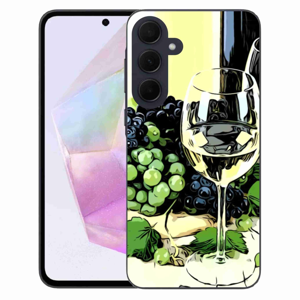 Gelový kryt mmCase na Samsung Galaxy A35 5G - sklenka vína