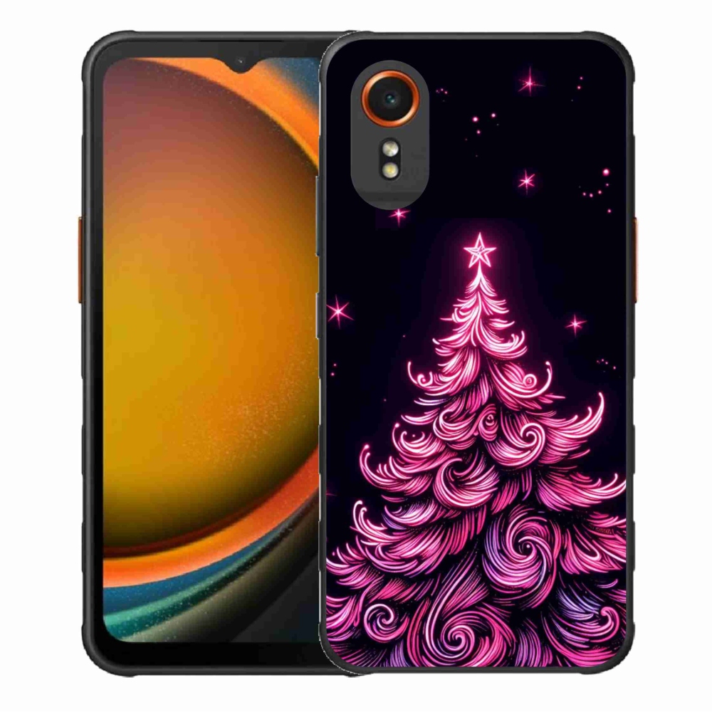 Gelový kryt mmCase na Samsung Galaxy Xcover 7 - neonový vánoční stromek 2