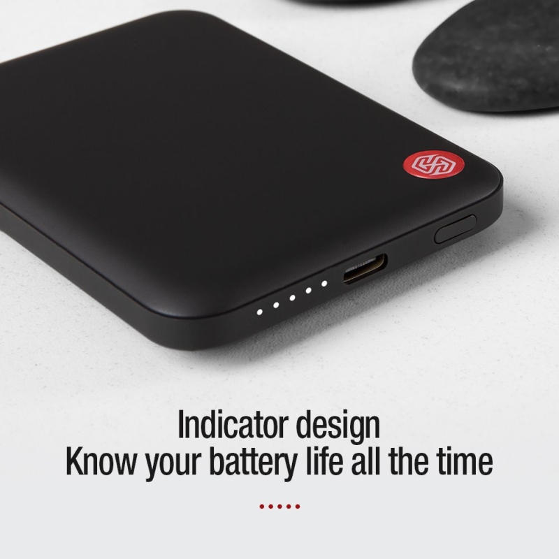 Nillkin NKT21 PowerStone Magnetická Powerbanka 5000mAh 15W Black