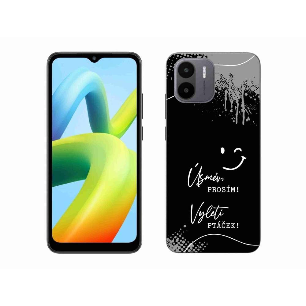 Gelový kryt mmCase na Xiaomi Redmi A1 - vtipný text 4 černé pozadí