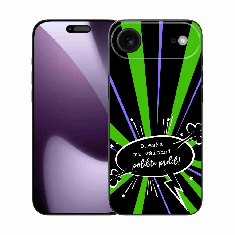 Gelový kryt mmCase na iPhone 17 Air - vtipný text 15 černé pozadí