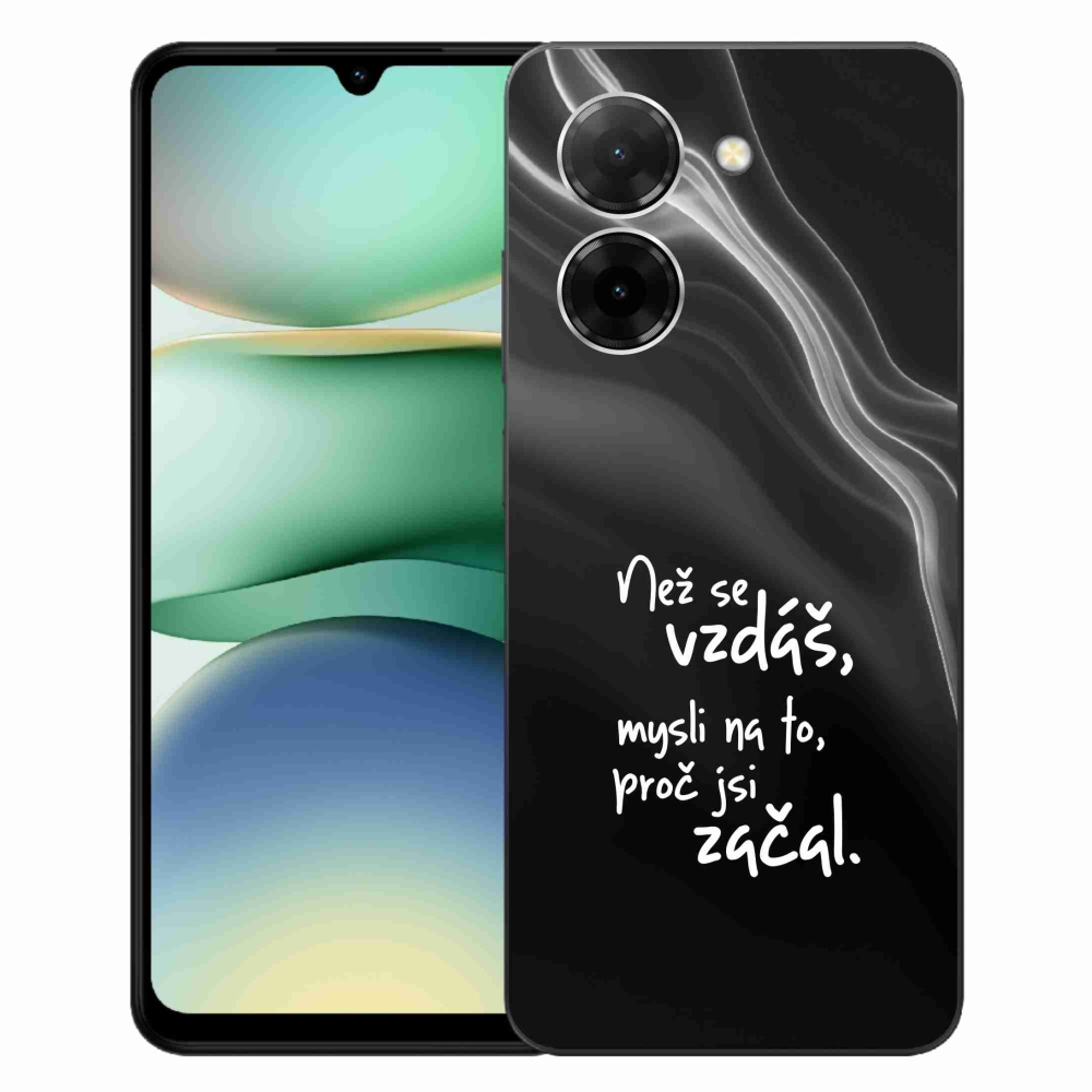 Gelový kryt mmCase na Xiaomi Redmi A5 (173.45x79.35x8.45mm) - citát 2 černé pozadí