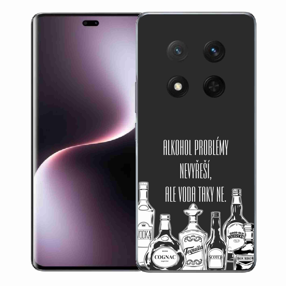 Gelový kryt mmCase na Honor Magic 7 Lite 5G - vtipný text černé pozadí