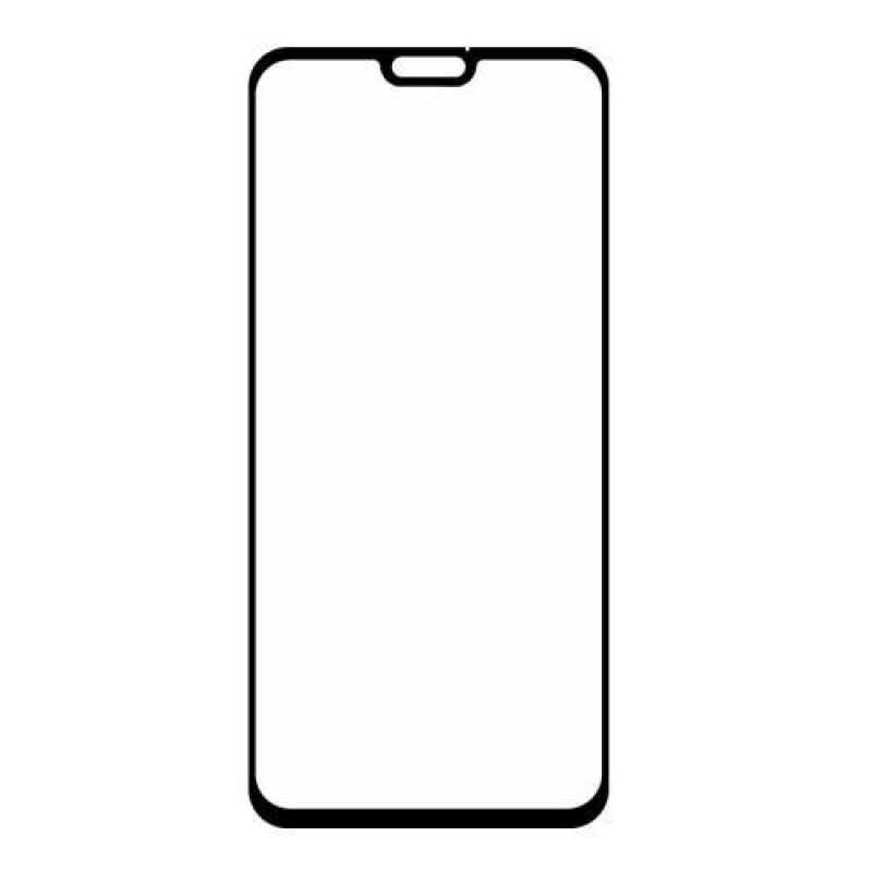 HTF celoplošné tvrzené sklo s černým lemem na mobil Honor 8X