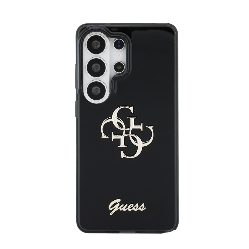 Guess IML 4G Script Metal Logo Zadní Kryt pro Samsung Galaxy 26 Ultra Black