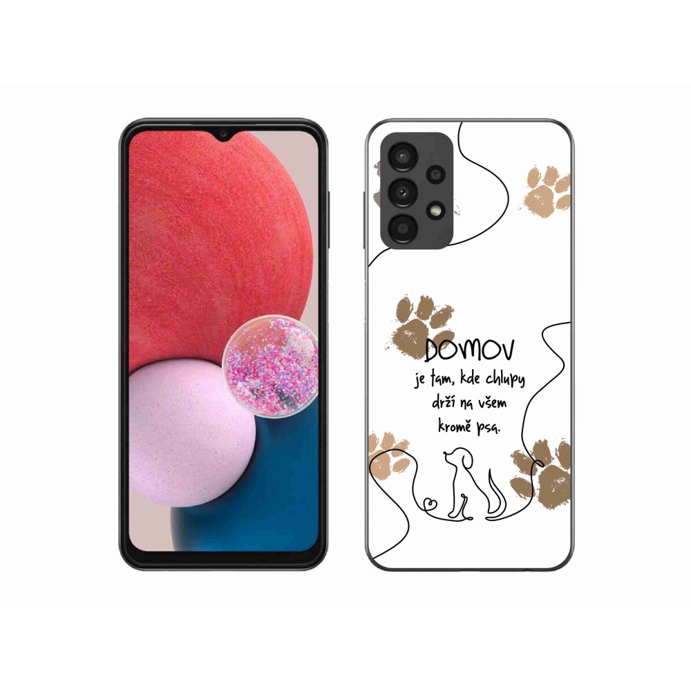 Gelový kryt mmCase na Samsung Galaxy A13 4G - psí motiv bílé pozadí