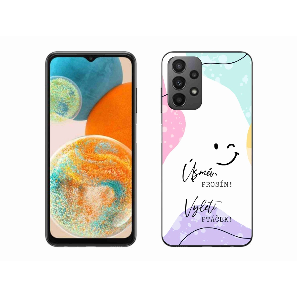 Gelový kryt mmCase na Samsung Galaxy A23 4G/5G - vtipný text 4 bílé pozadí