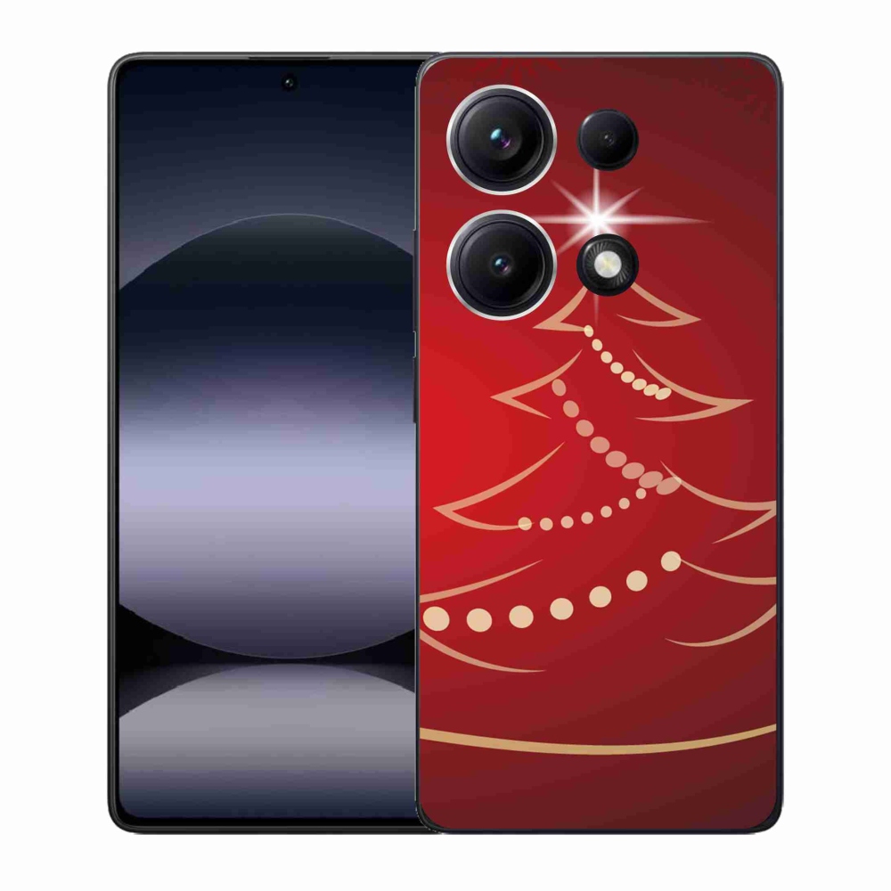 Gelový kryt mmCase na Xiaomi Redmi Note 14S - kreslený vánoční stromek