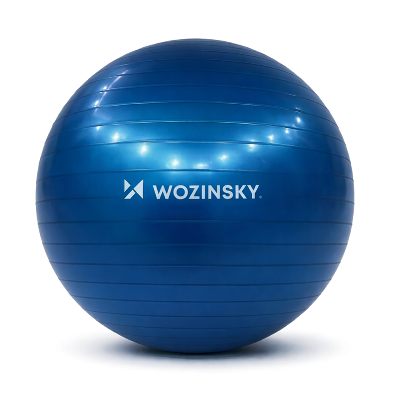 Cvičební míč Wozinsky WGB65BL, 65 cm, modrý