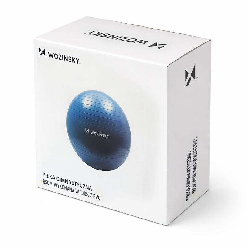 Cvičební míč Wozinsky WGB65BL, 65 cm, modrý