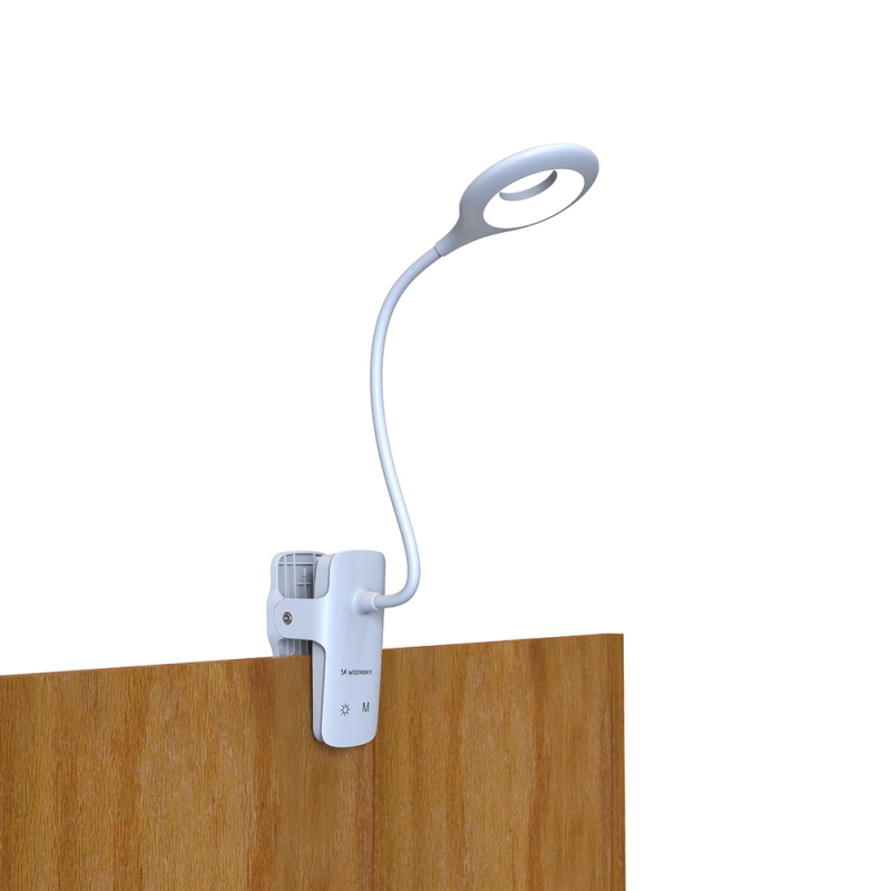 Bezdrátová LED lampa na čtení Mini Wozinsky s klipem + kabel USB-C – bílá