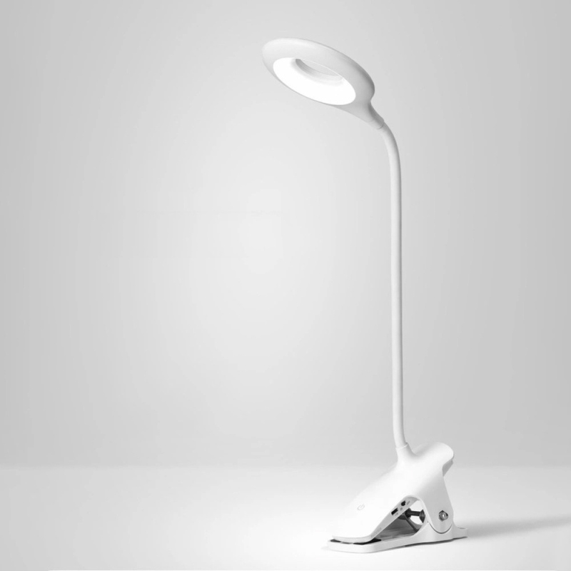 Bezdrátová LED lampa na čtení Mini Wozinsky s klipem + kabel USB-C – bílá