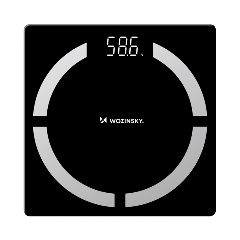 Chytrá Bluetooth váha do koupelny Wozinsky WIWL-30 – černá