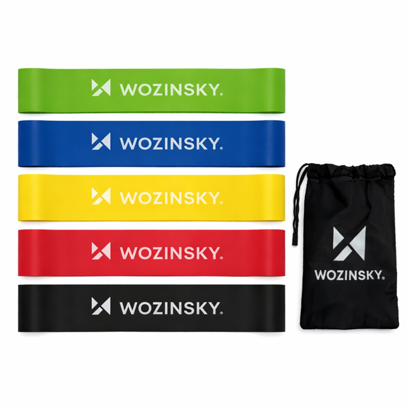 Wozinsky WGO-5 sada odporových gum na cvičení Mini Bands 5 ks s různou tuhostí
