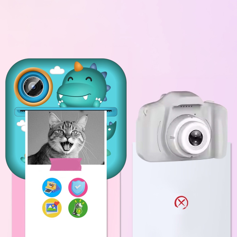 Wozinsky WDT-04 Termální tiskárna s fotoaparátem pro děti – zelená
