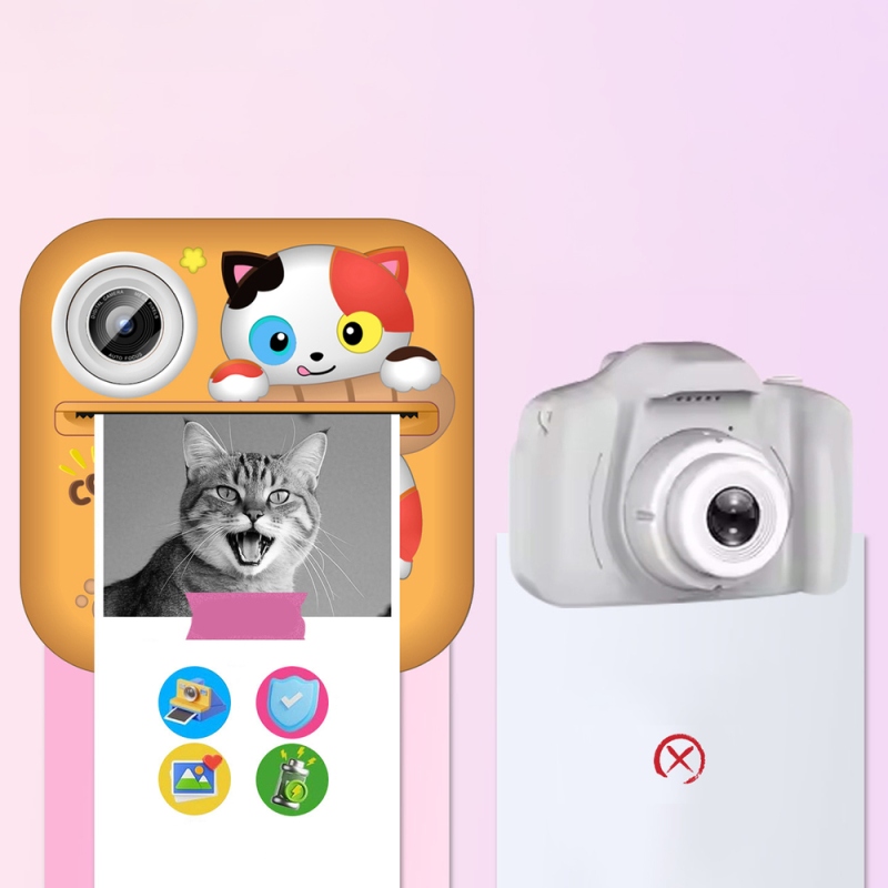 Wozinsky WDT-05 – termální tiskárna s fotoaparátem pro děti – oranžová