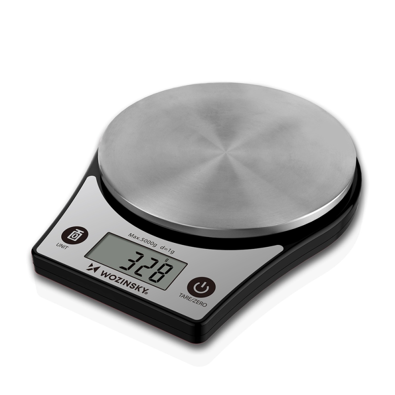 Kuchyňská váha Wozinsky WAK-651 s LCD displejem, nosnost až 5 kg – černá