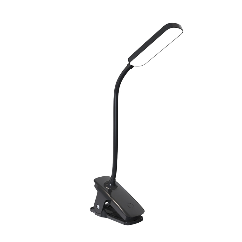 Wozinsky VT-01 Mini LED čtecí lampa s klipem a kabelem USB-C, 80 cm – černá
