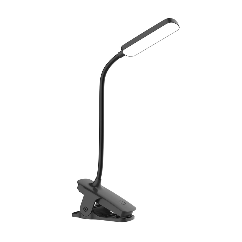 Wozinsky VT-01 Mini LED čtecí lampa s klipem a kabelem USB-C, 80 cm – černá