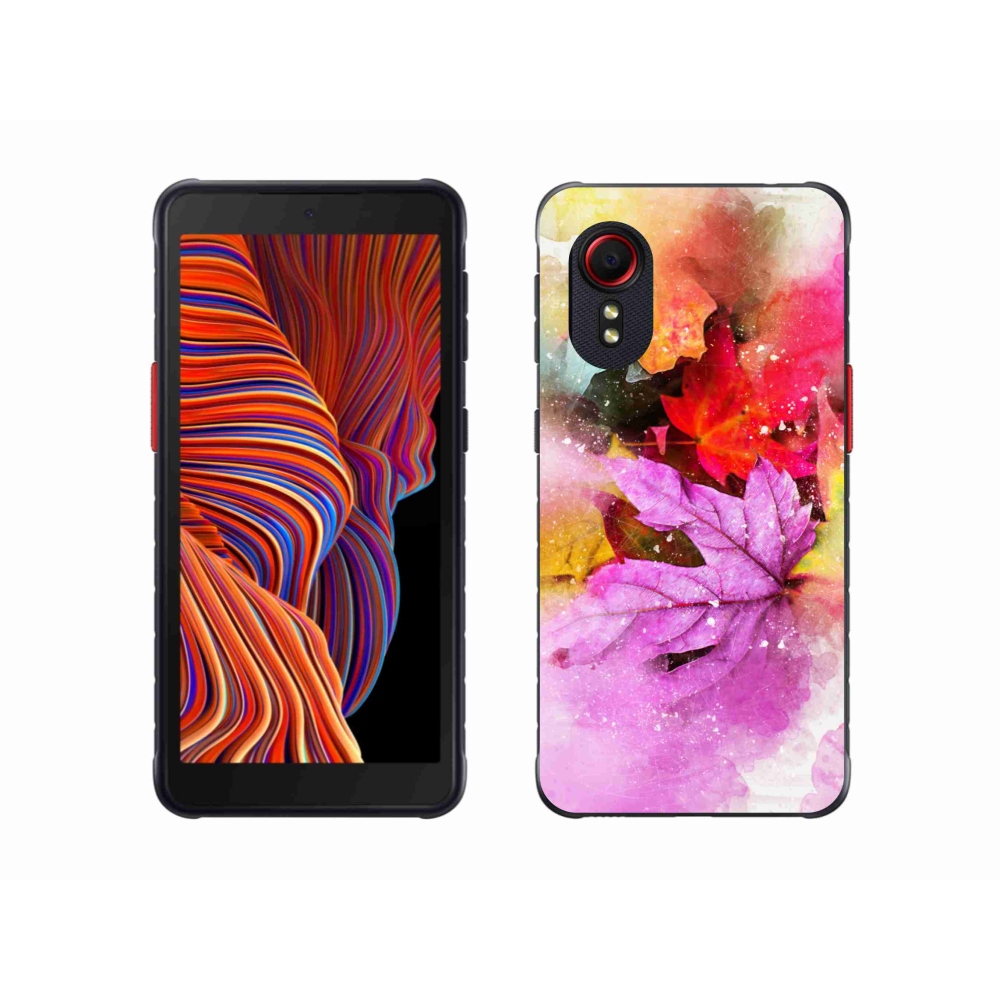Gelový kryt mmCase na Samsung Galaxy Xcover 5 - barevné listy